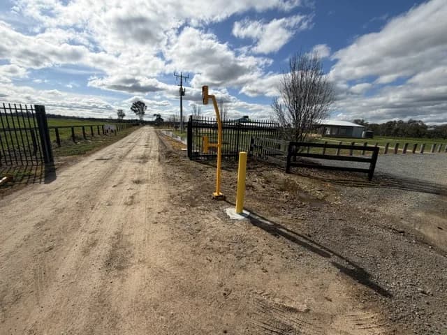 B&V access-controlled gate installation